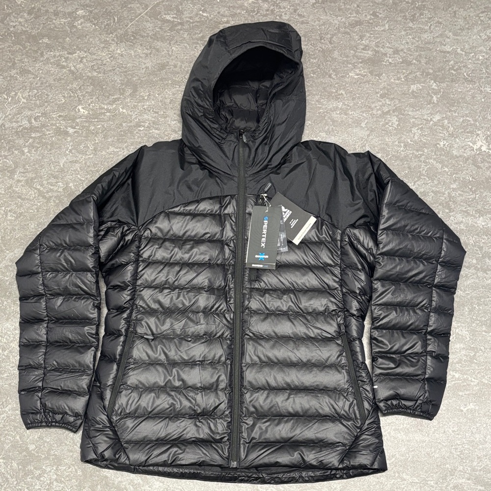 Last chance! Outdoor Research women’s helium down hoodie black XL NWT